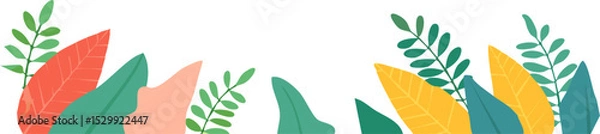 Obraz A colorful array of leaves in vibrant shades, creating a playful composition