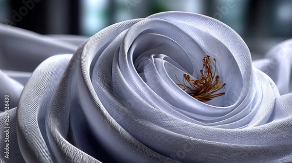Fototapeta falling white cloth; textile isolated object