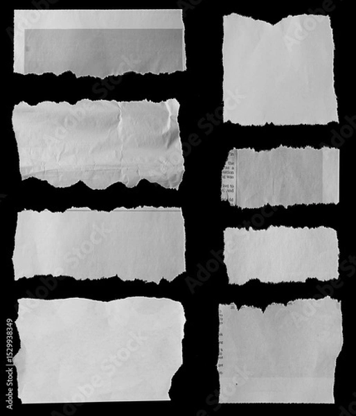 Obraz Torn papers on black