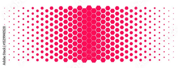 Obraz Halftone hexagons background. Honeycomb. Color effects in vector.
