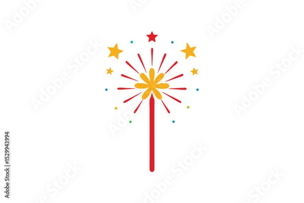 Fototapeta Colorful Vector Firework Burst 
