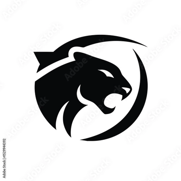 Obraz sleek panther navy red vector illustration