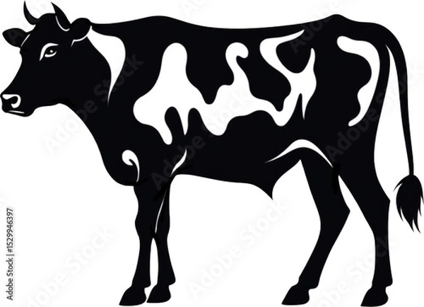 Obraz 동물,소,젖소,황소,소고기,고기,픽토그램,실루엣,벡터,그림자,배너,로고,우유,밀크,