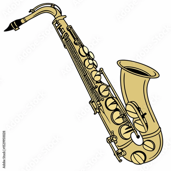 Obraz saxophone isolated on black