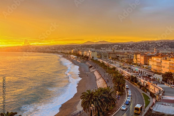 Obraz Nice in the evening after sunset