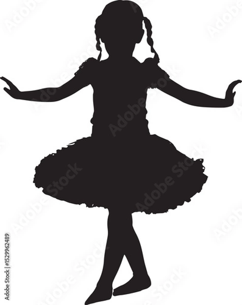 Obraz vector silhouette of a ballerina