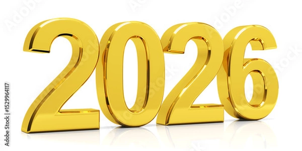 Fototapeta 2026 new year 3D numerals
