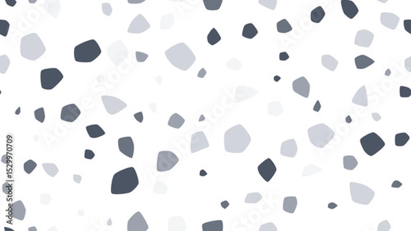 Fototapeta Terrazzo Seamless Vector Pattern - Boho Mid-Century Pebbles