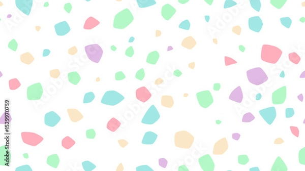 Fototapeta Modern seamless terrazzo vector pattern with organic shapes in neutral earth tones. Perfect for textiles, wallpaper, packaging & digital design projects.