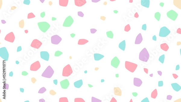 Fototapeta Modern seamless terrazzo vector pattern with organic shapes in neutral earth tones. Perfect for textiles, wallpaper, packaging & digital design projects.