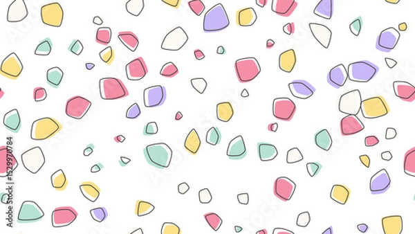 Fototapeta Modern seamless terrazzo vector pattern with organic shapes in neutral earth tones. Perfect for textiles, wallpaper, packaging & digital design projects.