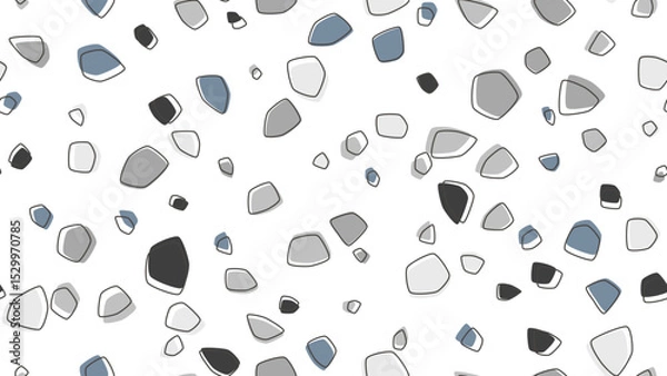 Fototapeta Modern seamless terrazzo vector pattern with organic shapes in neutral earth tones. Perfect for textiles, wallpaper, packaging & digital design projects.