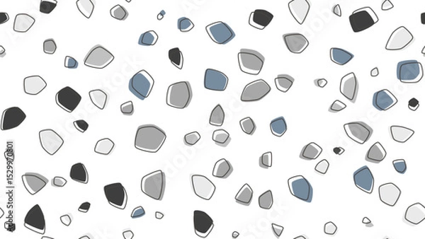 Fototapeta Modern seamless terrazzo vector pattern with organic shapes in neutral earth tones. Perfect for textiles, wallpaper, packaging & digital design projects.