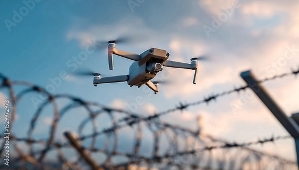 Obraz Surveillance drone over restricted zone