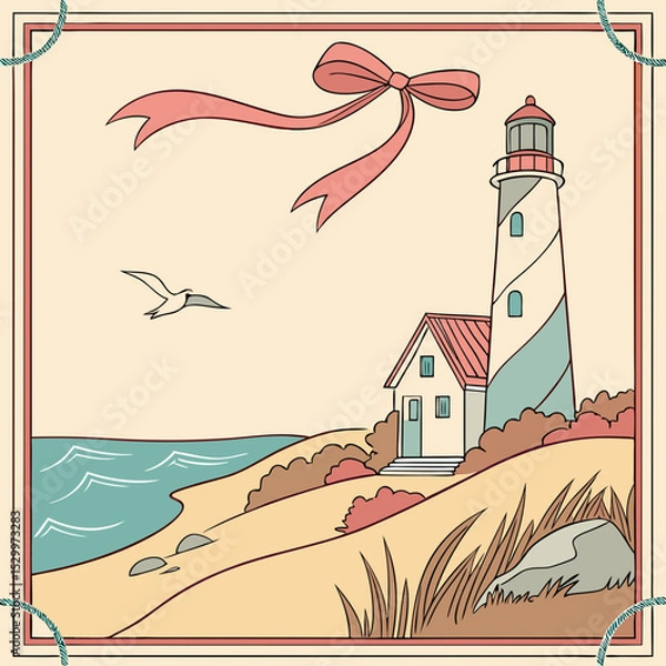 Fototapeta lighthouse on the coast