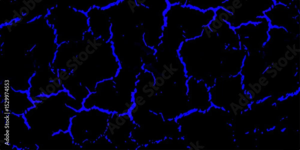 Fototapeta Seamless and abstract blue grunge texture with blue stains. black and blue ceramic for interior or exterior design background. Abstract background with dark thunderbolt mineral texture on blue marble.
