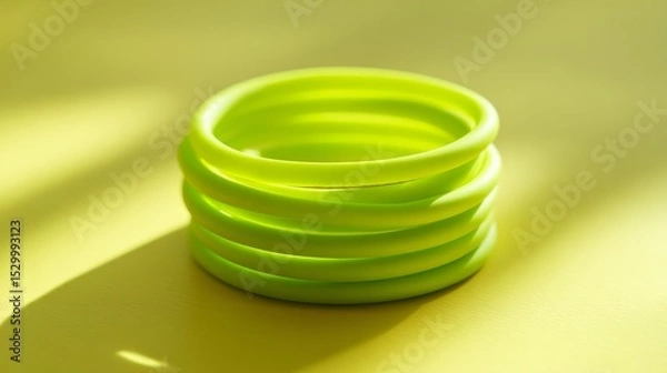 Obraz Lime Green Silicone Awareness Bracelets for World Lymphoma Day Campaign and Public Support