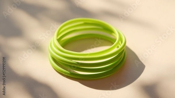 Obraz Lime Green Silicone Awareness Bracelets for World Lymphoma Day Campaign and Public Support