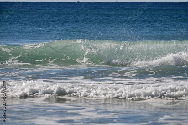 Fototapeta waves breaking on the Sunshine Coast, Queensland, Australia