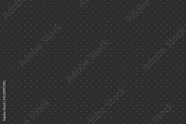 Fototapeta Dark seamless background with plus symbols and dots. Minimalist tech grid pattern. Vector illustration