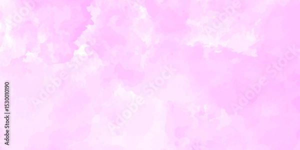Fototapeta Pink watercolor background showcasing a blend of warm and cool colors for background.	