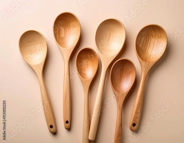 Obraz wooden kitchen utensils