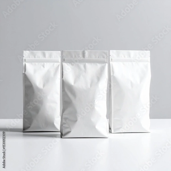 Obraz white plastic bag packaging (primary packaging)