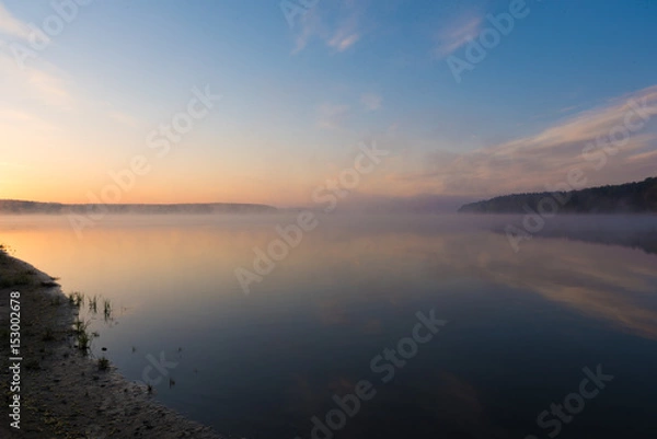 Obraz Magical sunrise over a lake
