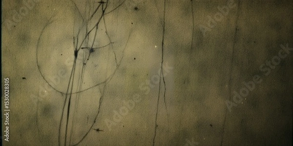 Fototapeta A close up of an old film with scratches and imperfections on a grainy and dirty surface view