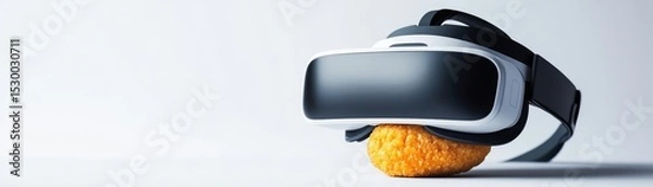 Obraz VR headset on fried snack food, concept, funny , Food, VR