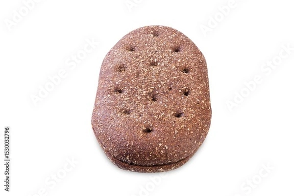 Obraz Rye bread on a white isolated background