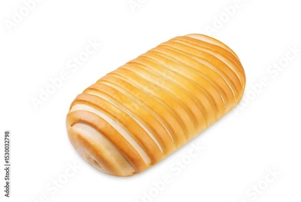 Obraz Bun in the form of stick with filling on a white isolated background