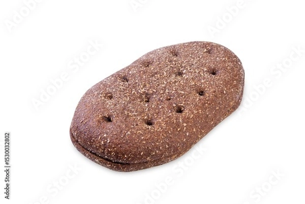 Obraz Rye bread on a white isolated background