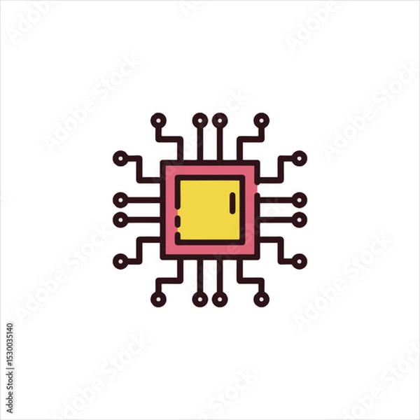 Obraz vector illustration of a computer