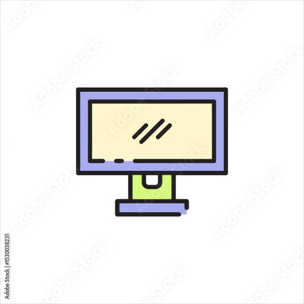 Fototapeta computer monitor with hand cursor