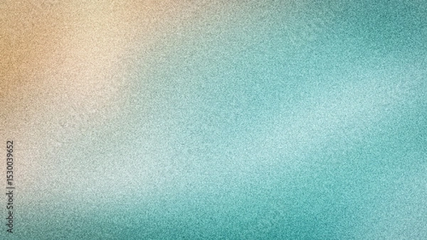 Fototapeta A refreshing 4K abstract background with a grainy blur, blending warm peach with cool teal and aqua blue hues. Perfect for modern designs