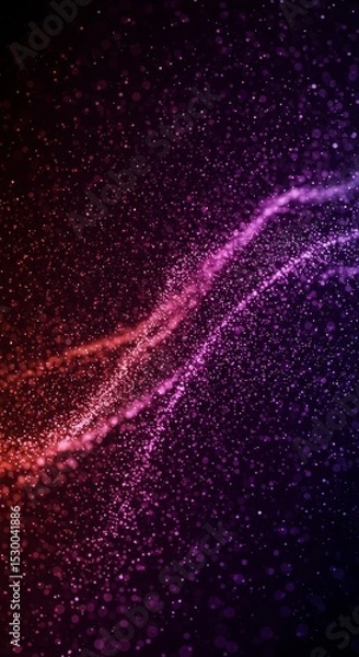 Fototapeta Abstract Particle Sparkle Red And Purple Texture Motion Wave Background