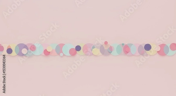 Fototapeta Abstract Pastel Circle Background With Geometric Soft Texture Design