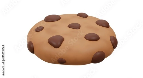 Obraz Chocolate Chip Cookie - Clay Illustration