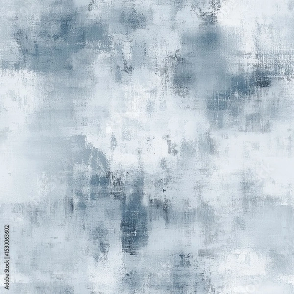 Fototapeta A seamless, and tileable texture of an abstract, distressed painted surface in varying shades of blue, grey, and white, resembling a weathered wall or artistic canvas with a cool, muted tone.