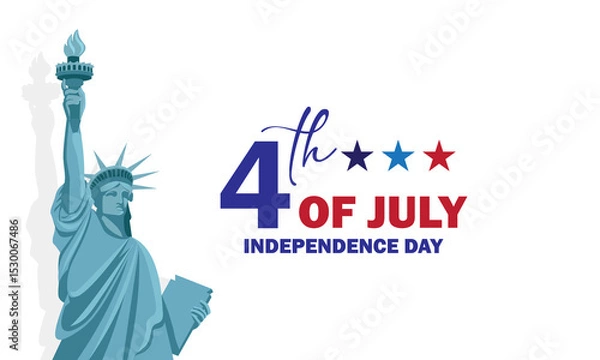 Fototapeta 4th of July Independence day background. Perfect for invitations or announcements. 