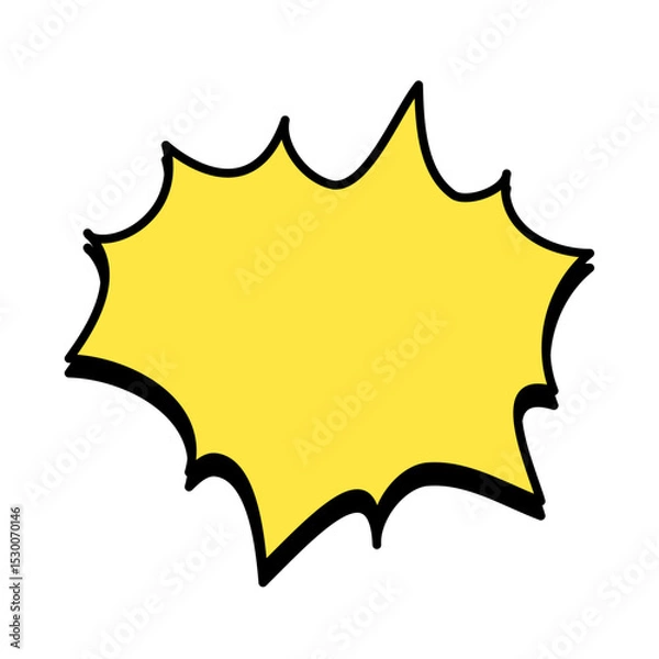 Fototapeta 黄色の衝撃を表すフレーム