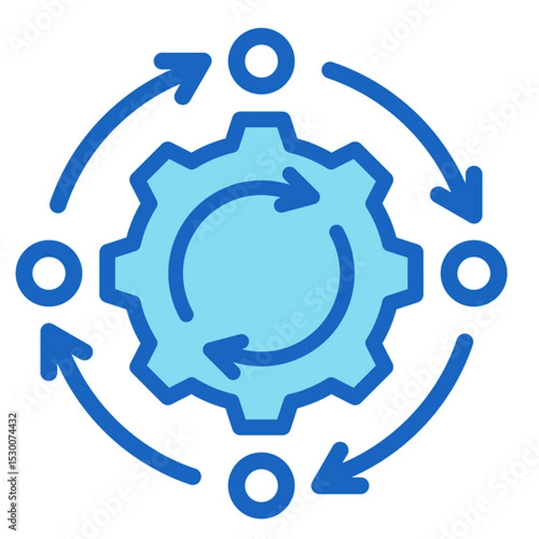 Fototapeta Lean Process  Icon Element For Design
