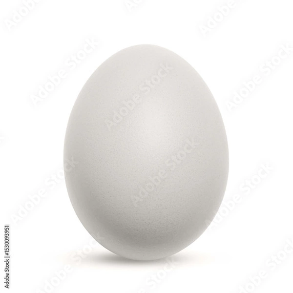 Obraz White egg isolated on white background.