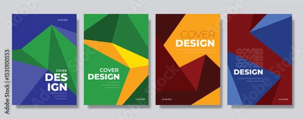 Obraz a4 flyer template abstract cover business background