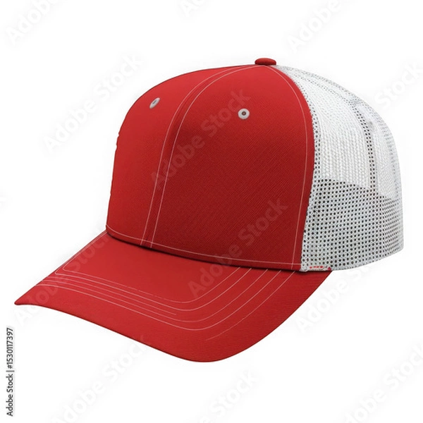 Obraz Red baseball cap apparel design isolated on transparent background