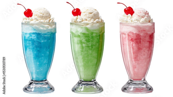 Fototapeta 3種のクリームソーダ