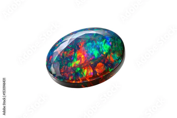 Fototapeta A colorful gemstone with a black band