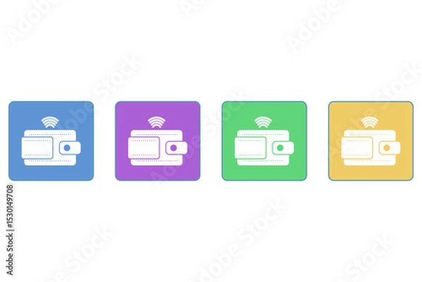 Obraz Digital wallet icon. Payment receipt. Customizable e-wallet with digital currency and various financial tools enhances the convenience of online transactions.