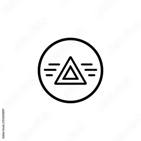 Obraz hazard lamp outline icon or hazard lamp label vector isolated. Best hazard lamp icon for websites, apps, or product relate about hazard lamp.